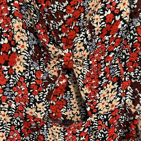 Free People Red Floral Mini Dress - Picture 4 of 5